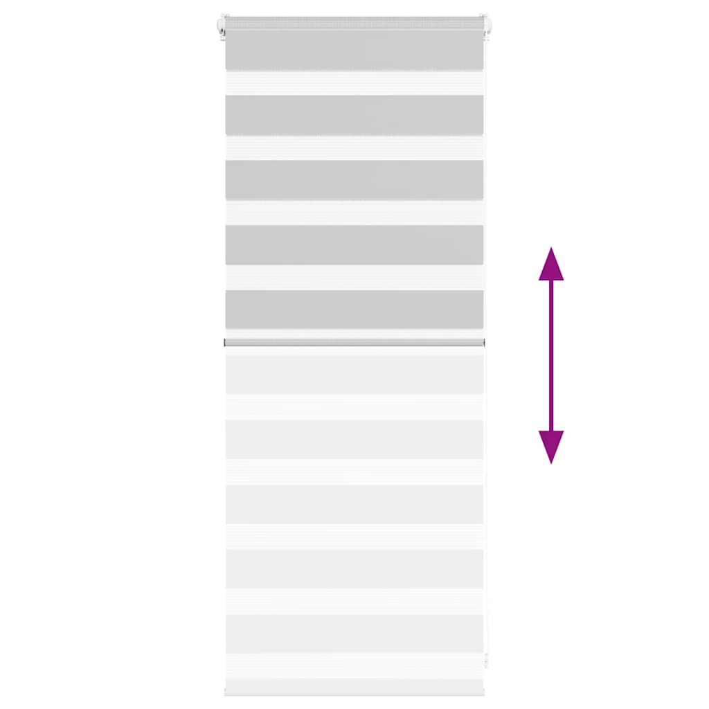 vidaXL Ζέβρα τυφλή Ανοιχτό Γκρι Πλάτος υφάσματος 50,9 εκ. Πολυεστέρας