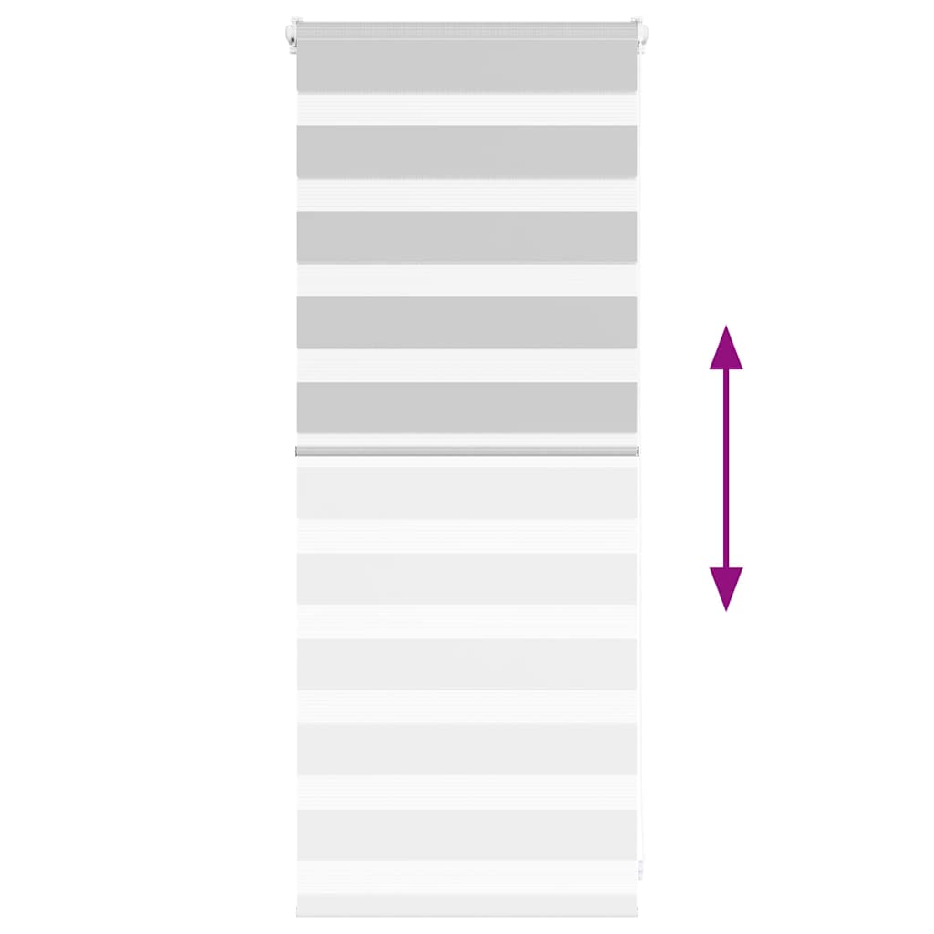 vidaXL Ζέβρα τυφλή Ανοιχτό Γκρι Πλάτος υφάσματος 55,9 εκ. Πολυεστέρας