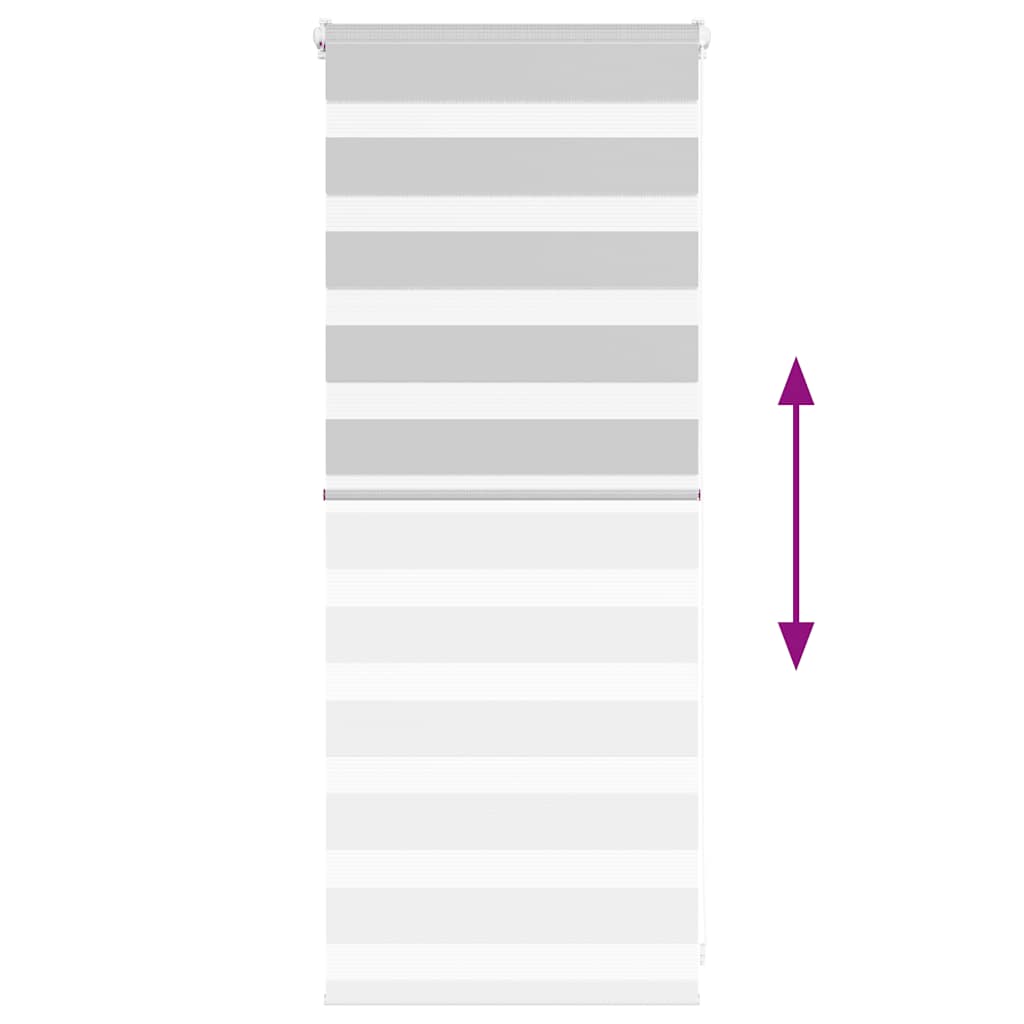 vidaXL Ζέβρα τυφλή Ανοιχτό Γκρι Πλάτος υφάσματος 60,9 εκ. Πολυεστέρας
