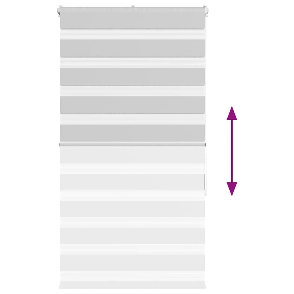 vidaXL Ζέβρα τυφλή Ανοιχτό Γκρι Πλάτος υφάσματος 65,9 εκ. Πολυεστέρας