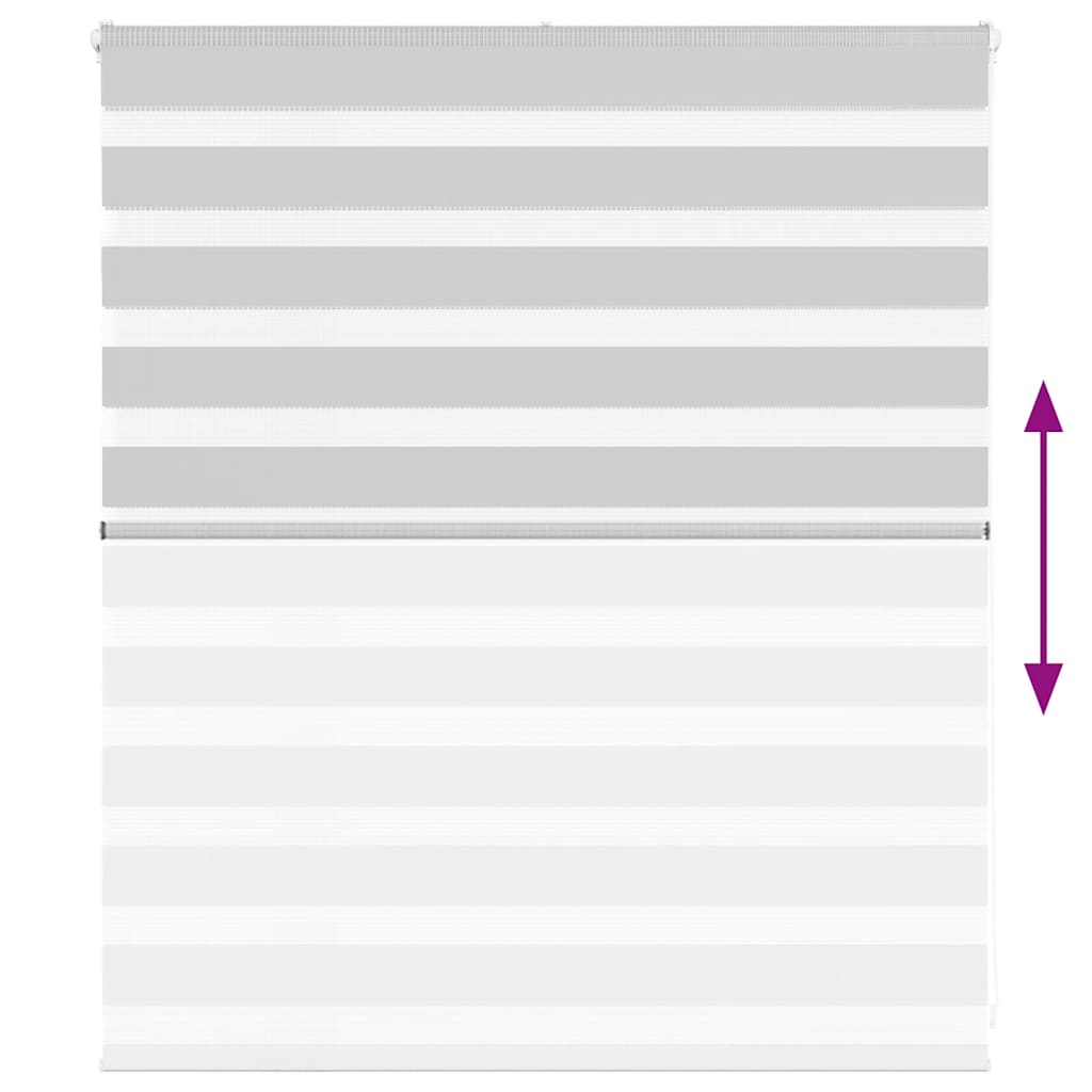 vidaXL Ζέβρα τυφλή Ανοιχτό Γκρι Πλάτος υφάσματος 125,9 εκ. Πολυεστέρας