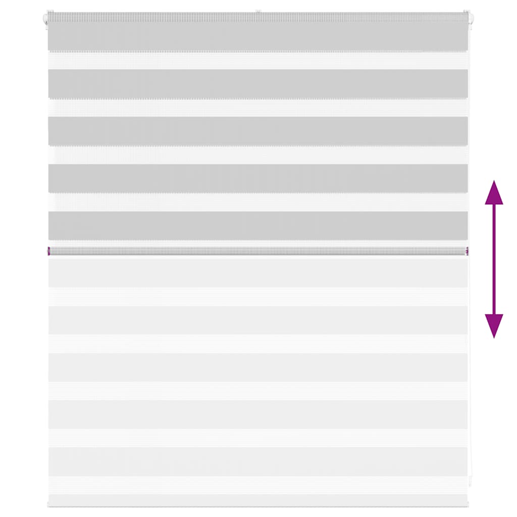 vidaXL Ζέβρα τυφλή Ανοιχτό Γκρι Πλάτος υφάσματος 130,9 εκ. Πολυεστέρας