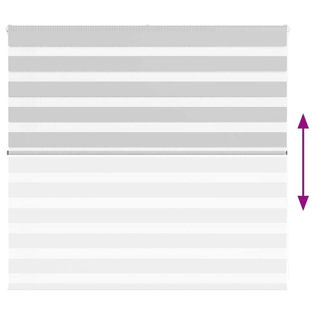 vidaXL Ζέβρα τυφλή Ανοιχτό Γκρι Πλάτος υφάσματος 150,9 εκ. Πολυεστέρας