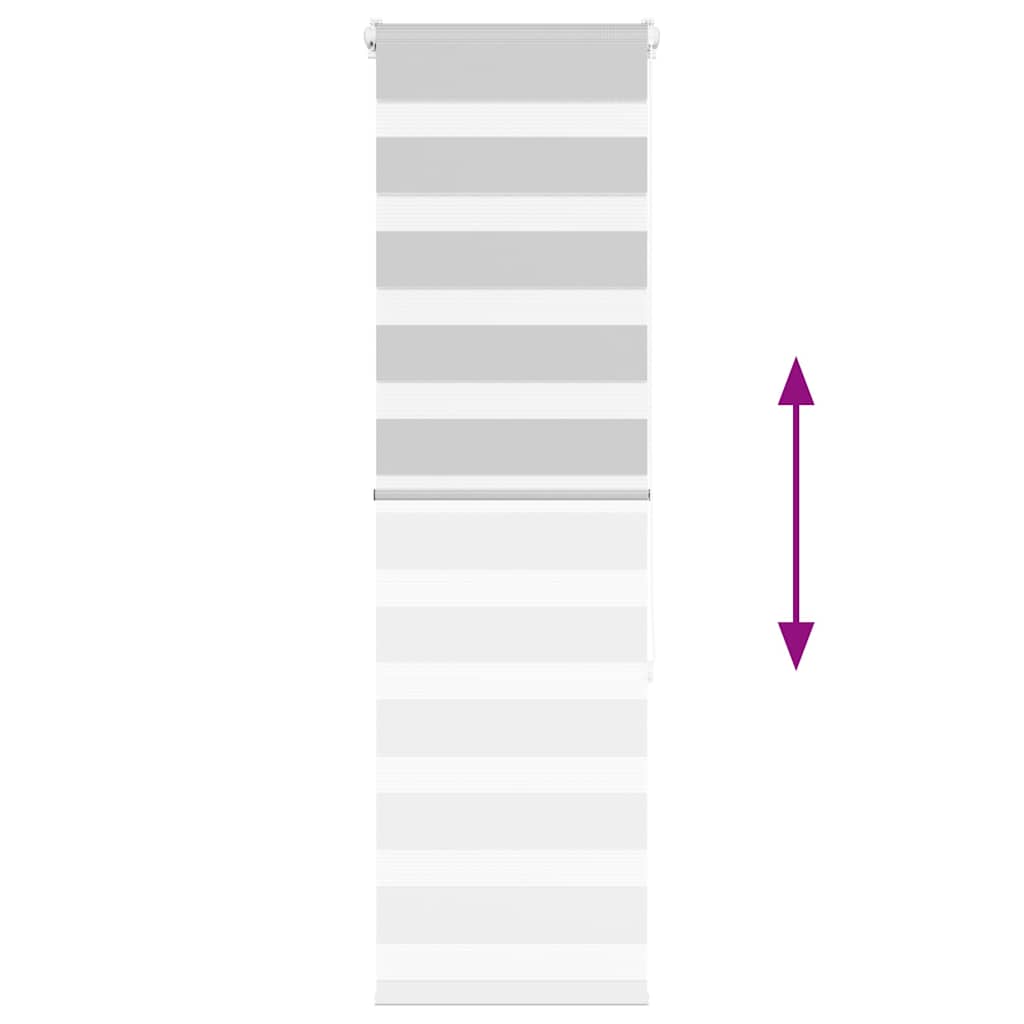 vidaXL Ζέβρα τυφλή Ανοιχτό Γκρι Πλάτος υφάσματος 40,9 εκ. Πολυεστέρας