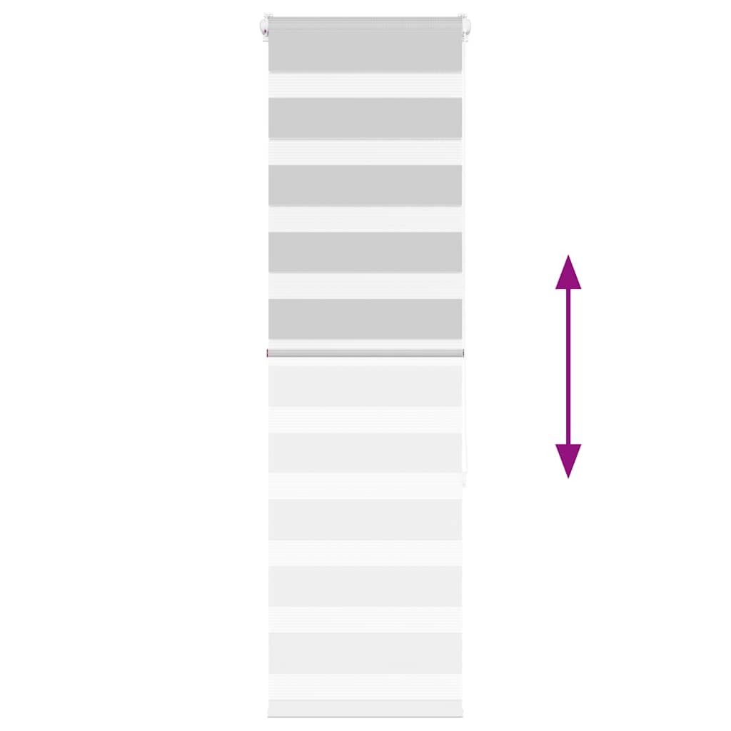 vidaXL Ζέβρα τυφλή Ανοιχτό Γκρι Πλάτος υφάσματος 45,9 εκ. Πολυεστέρας