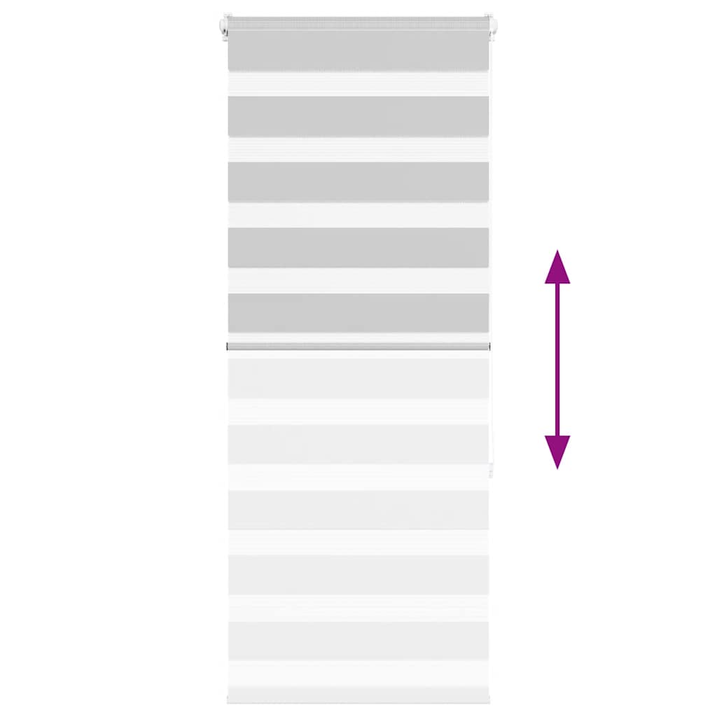 vidaXL Ζέβρα τυφλή Ανοιχτό Γκρι Πλάτος υφάσματος 50,9 εκ. Πολυεστέρας