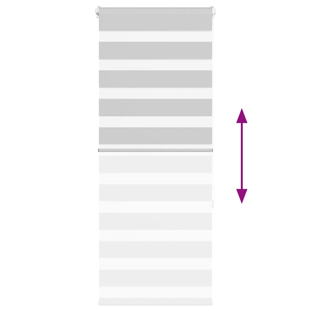 vidaXL Ζέβρα τυφλή Ανοιχτό Γκρι Πλάτος υφάσματος 55,9 εκ. Πολυεστέρας