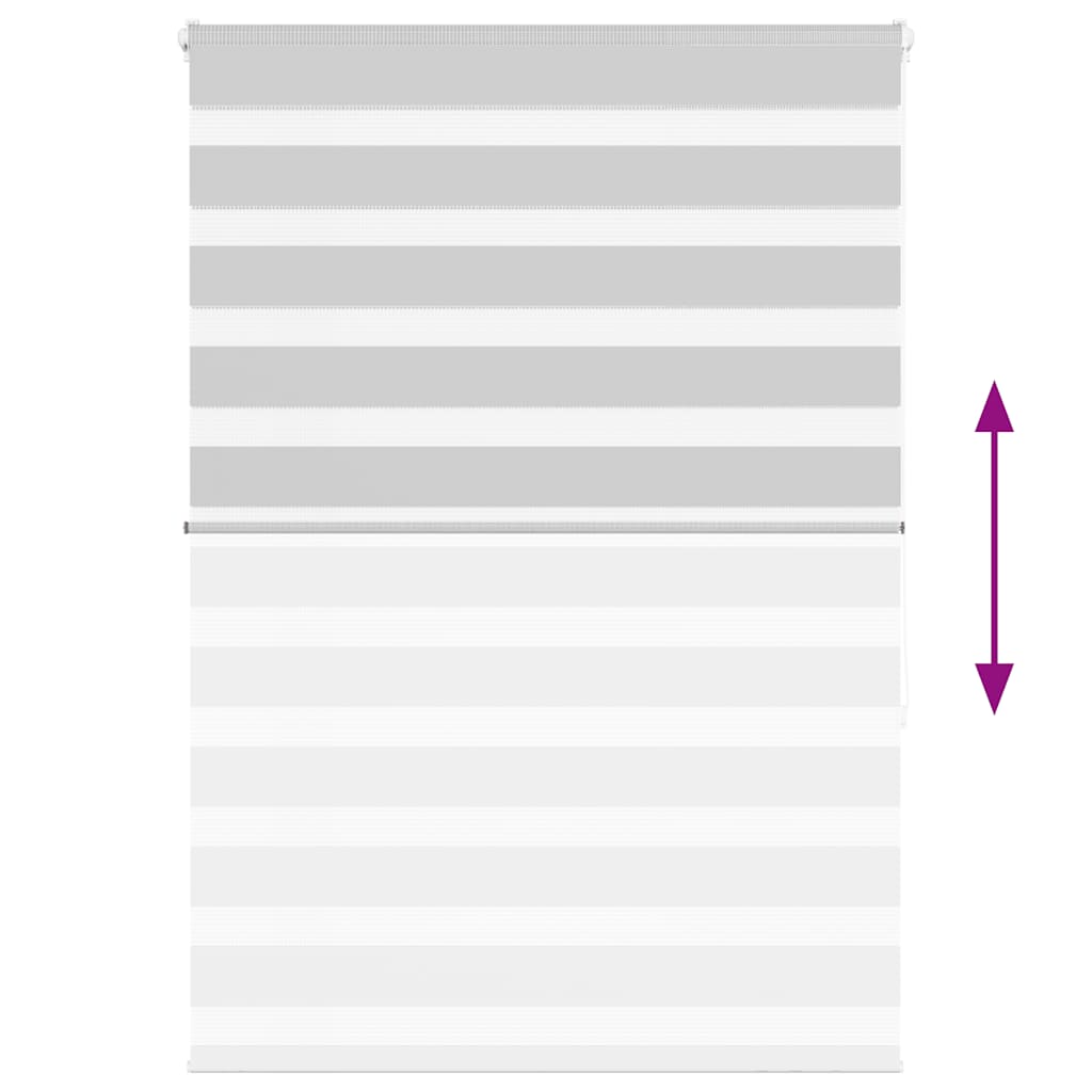 vidaXL Ζέβρα τυφλή Ανοιχτό Γκρι Πλάτος υφάσματος 95,9 εκ. Πολυεστέρας