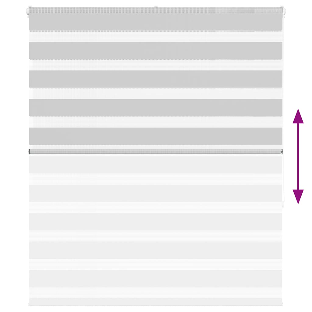 vidaXL Ζέβρα τυφλή Ανοιχτό Γκρι Πλάτος υφάσματος 120,9 εκ. Πολυεστέρας