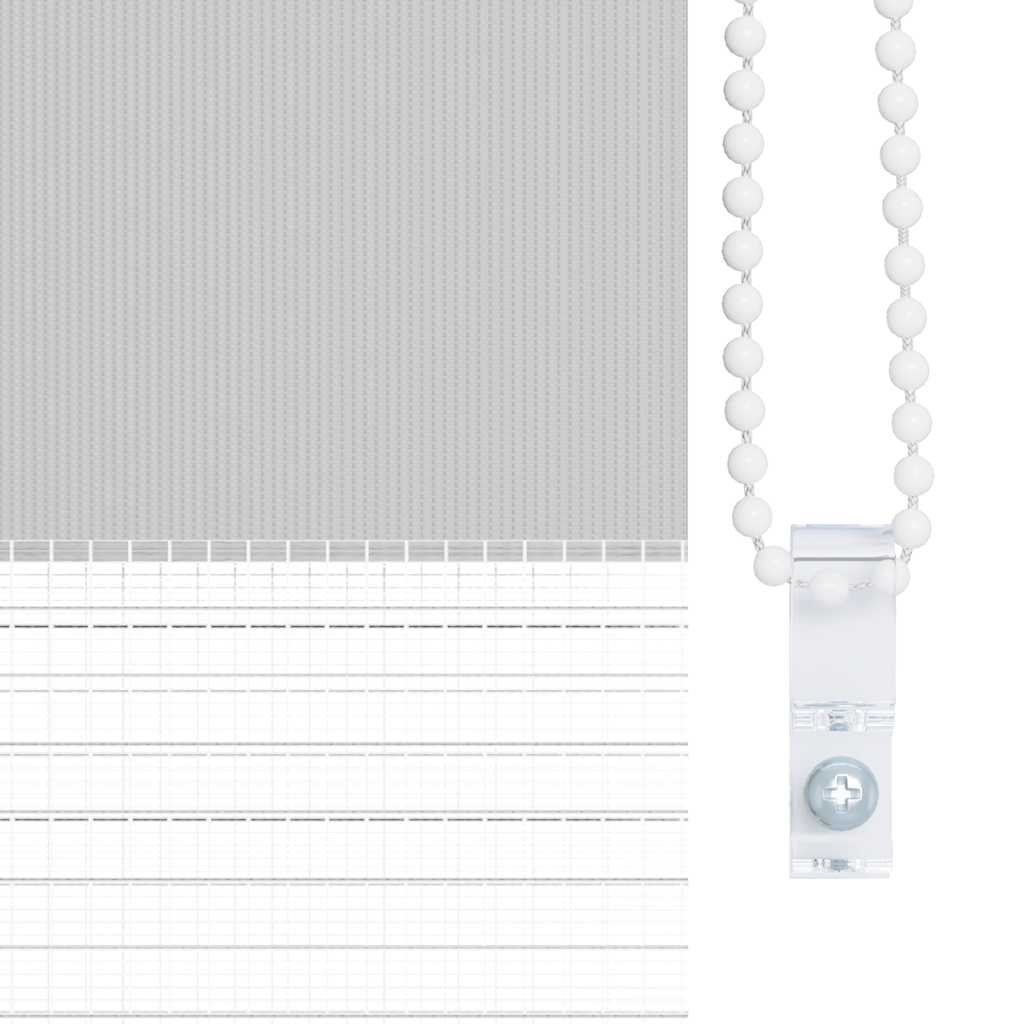 vidaXL Ζέβρα τυφλή Ανοιχτό Γκρι Πλάτος υφάσματος 125,9 εκ. Πολυεστέρας