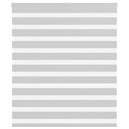 vidaXL Ζέβρα τυφλή Ανοιχτό Γκρι Πλάτος υφάσματος 130,9 εκ. Πολυεστέρας