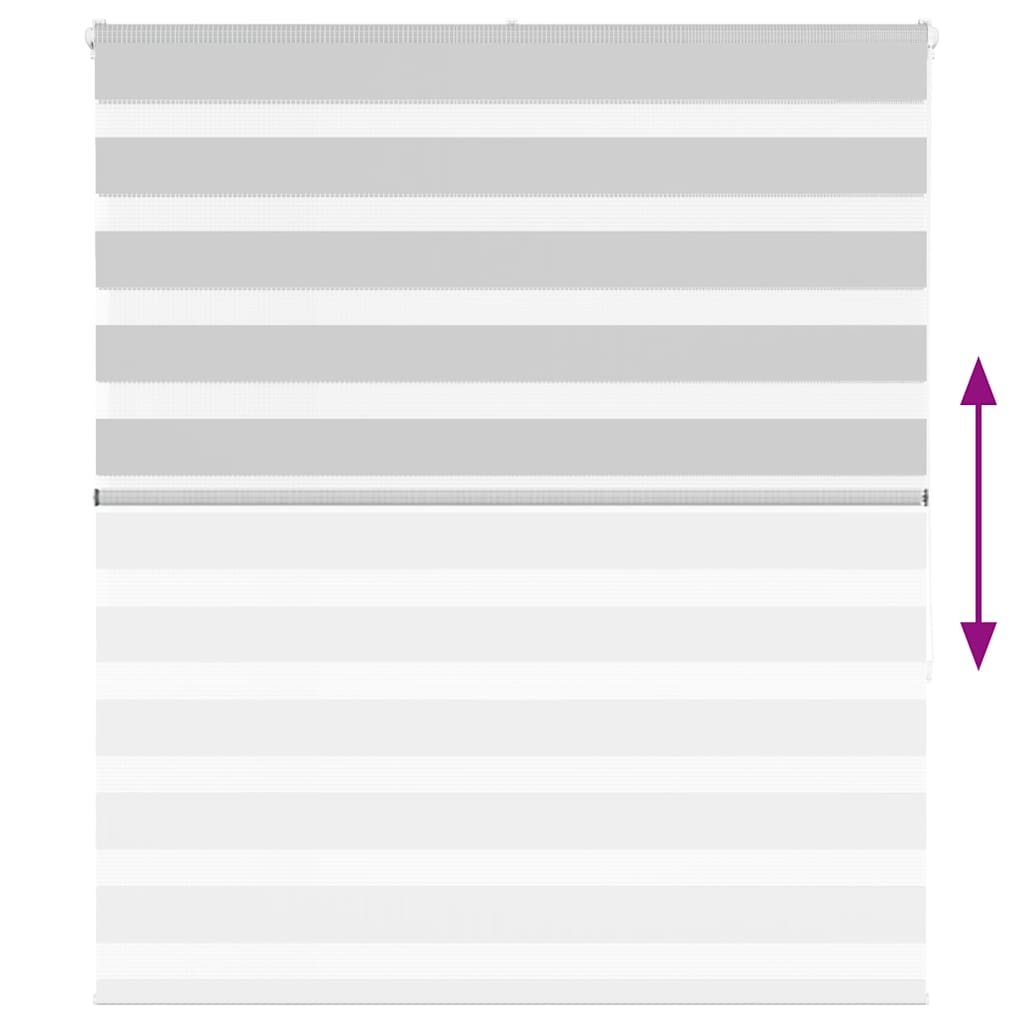 vidaXL Ζέβρα τυφλή Ανοιχτό Γκρι Πλάτος υφάσματος 130,9 εκ. Πολυεστέρας