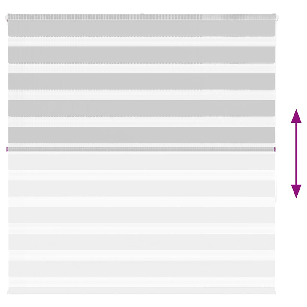 vidaXL Ζέβρα τυφλή Ανοιχτό Γκρι Πλάτος υφάσματος 135,9 εκ. Πολυεστέρας