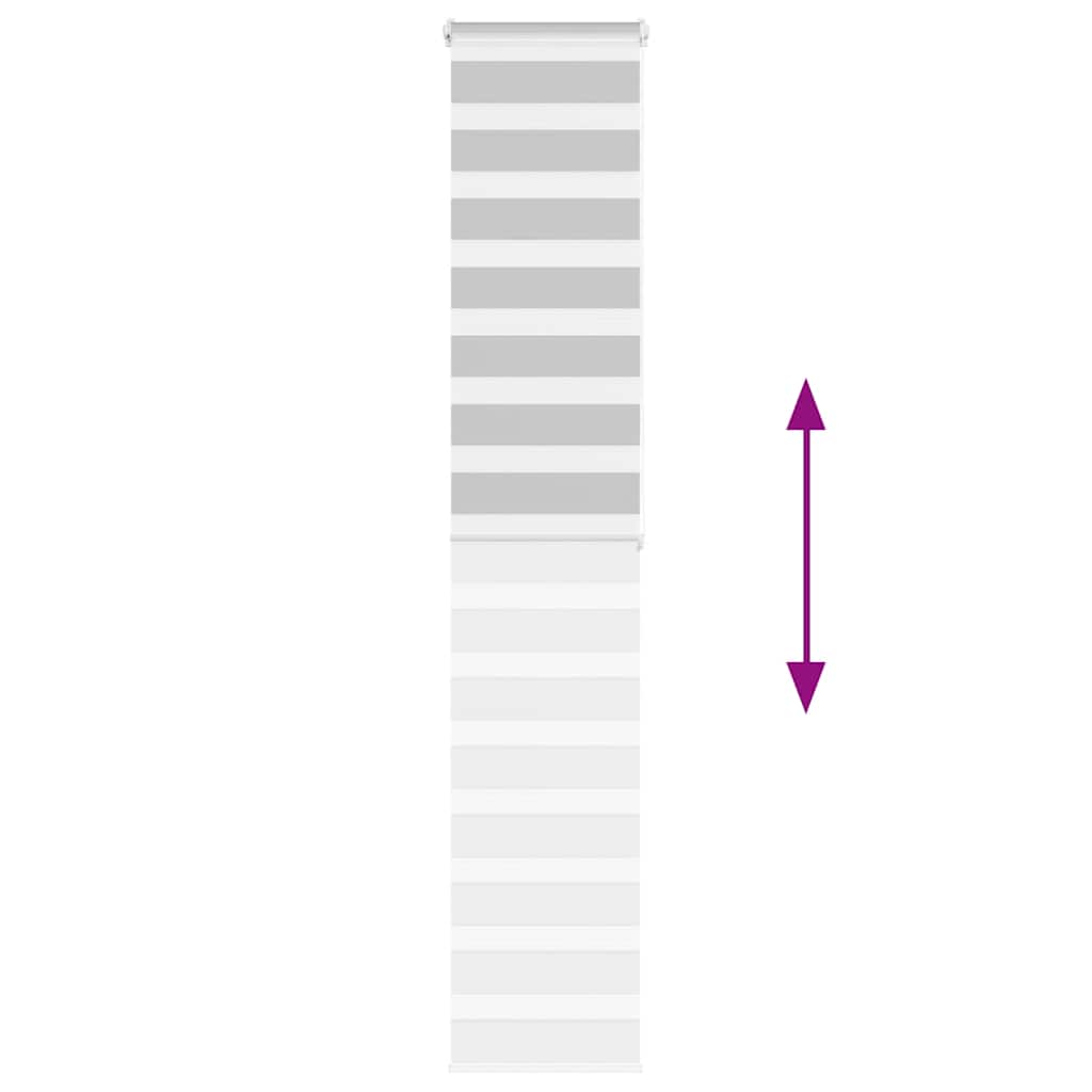 vidaXL Ζέβρα τυφλή Ανοιχτό Γκρι Πλάτος υφάσματος 35,9 εκ. Πολυεστέρας