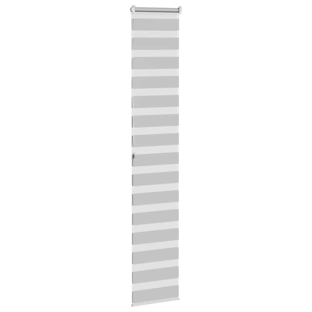 vidaXL Ζέβρα τυφλή Ανοιχτό Γκρι Πλάτος υφάσματος 45,9 εκ. Πολυεστέρας