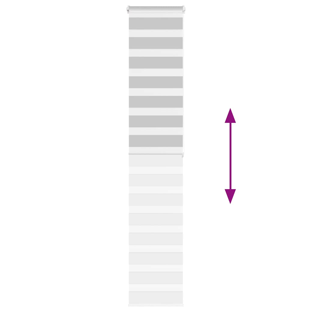 vidaXL Ζέβρα τυφλή Ανοιχτό Γκρι Πλάτος υφάσματος 45,9 εκ. Πολυεστέρας
