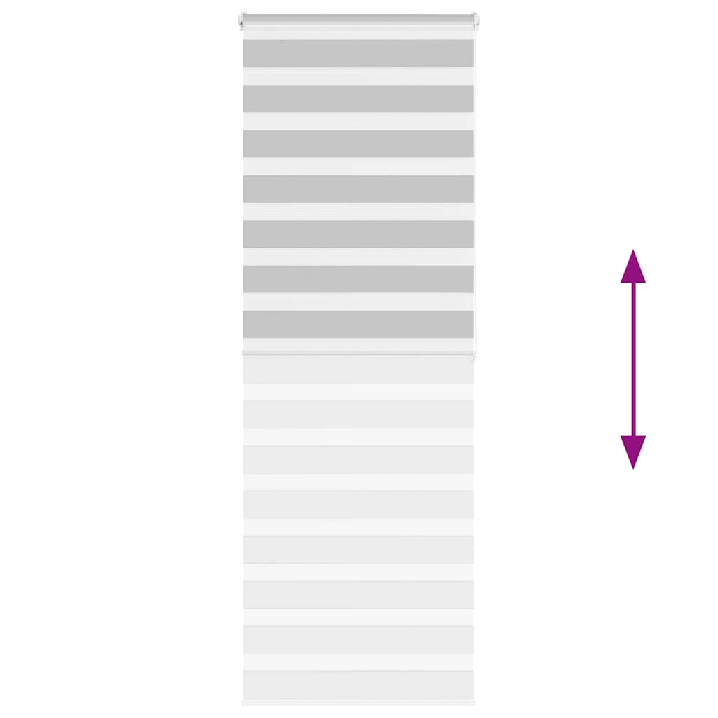 vidaXL Ζέβρα τυφλή Ανοιχτό Γκρι Πλάτος υφάσματος 65,9 εκ. Πολυεστέρας