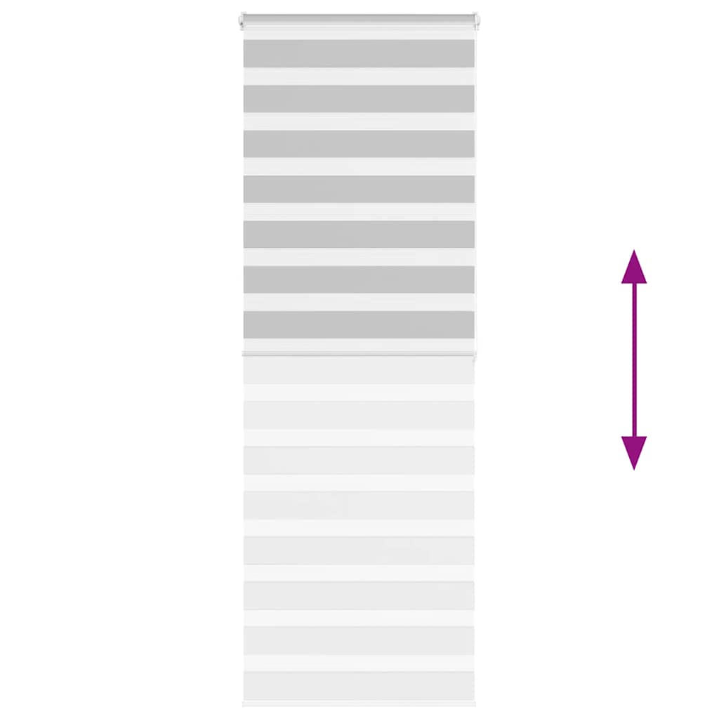 vidaXL Ζέβρα τυφλή Ανοιχτό Γκρι Πλάτος υφάσματος 80,9 εκ. Πολυεστέρας