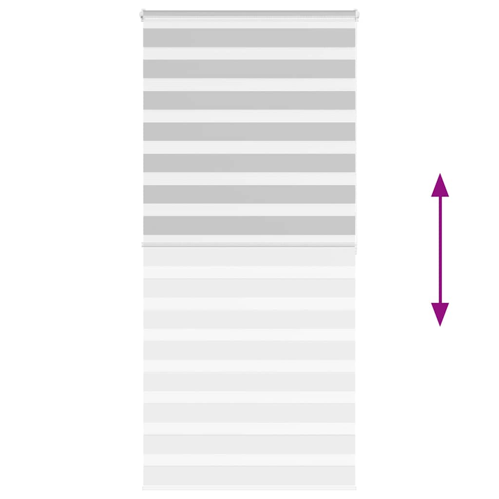 vidaXL Ζέβρα τυφλή Ανοιχτό Γκρι Πλάτος υφάσματος 90,9 εκ. Πολυεστέρας