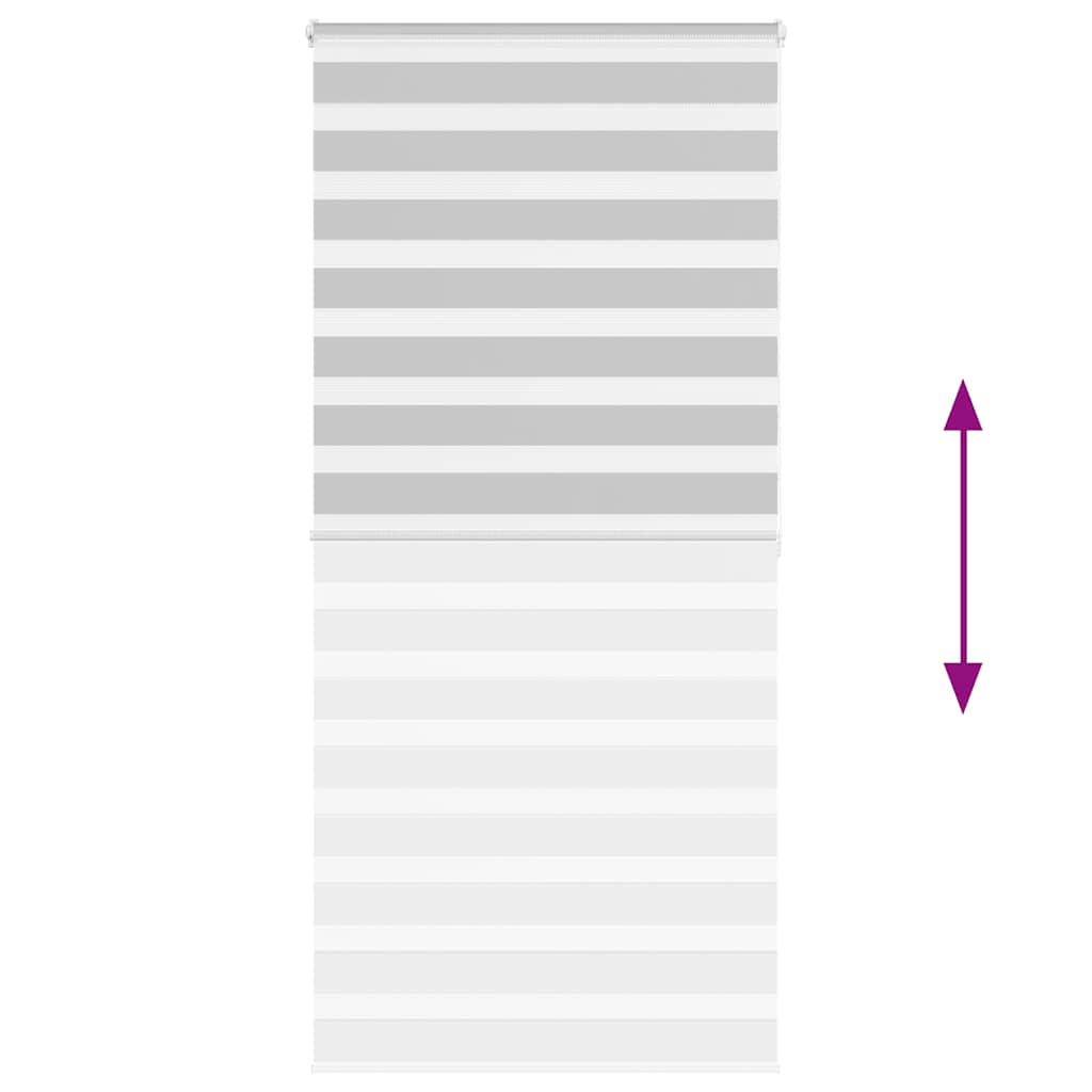 vidaXL Ζέβρα τυφλή Ανοιχτό Γκρι Πλάτος υφάσματος 110,9 εκ. Πολυεστέρας