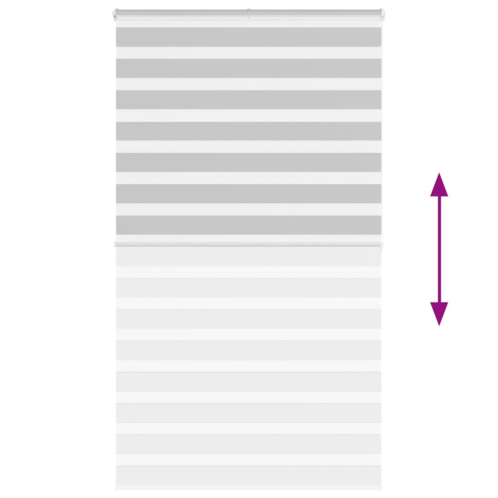 vidaXL Ζέβρα τυφλή Ανοιχτό Γκρι Πλάτος υφάσματος 115,9 εκ. Πολυεστέρας