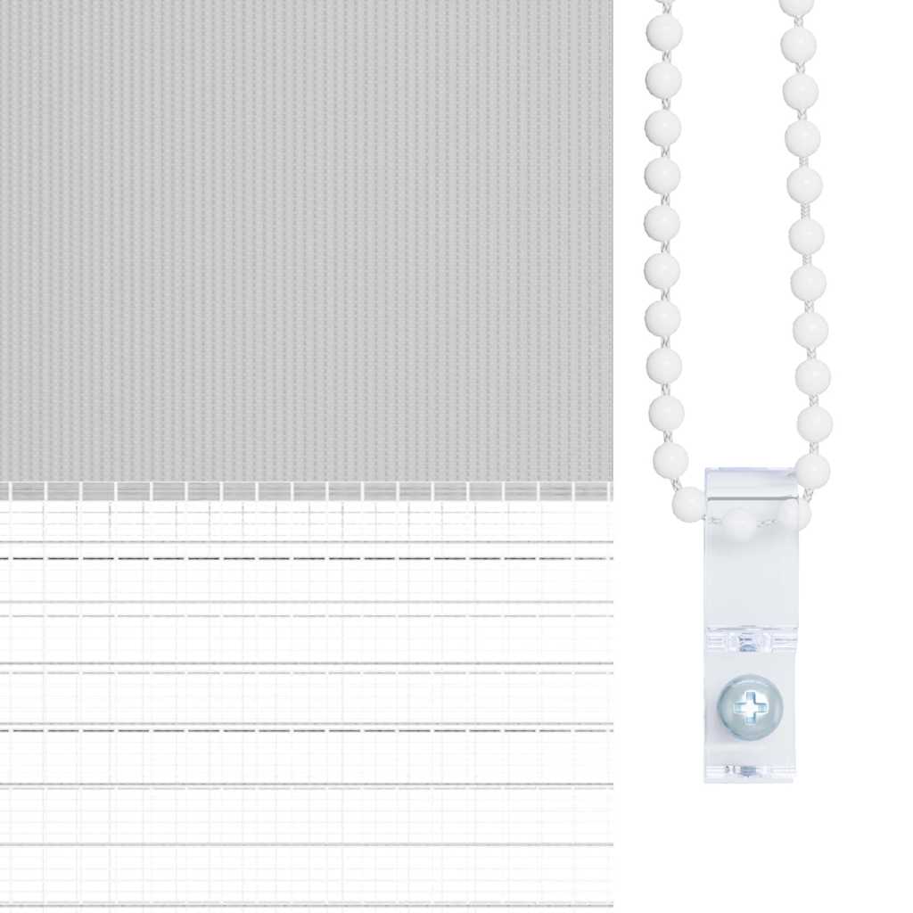 vidaXL Ζέβρα τυφλή Ανοιχτό Γκρι Πλάτος υφάσματος 125,9 εκ. Πολυεστέρας