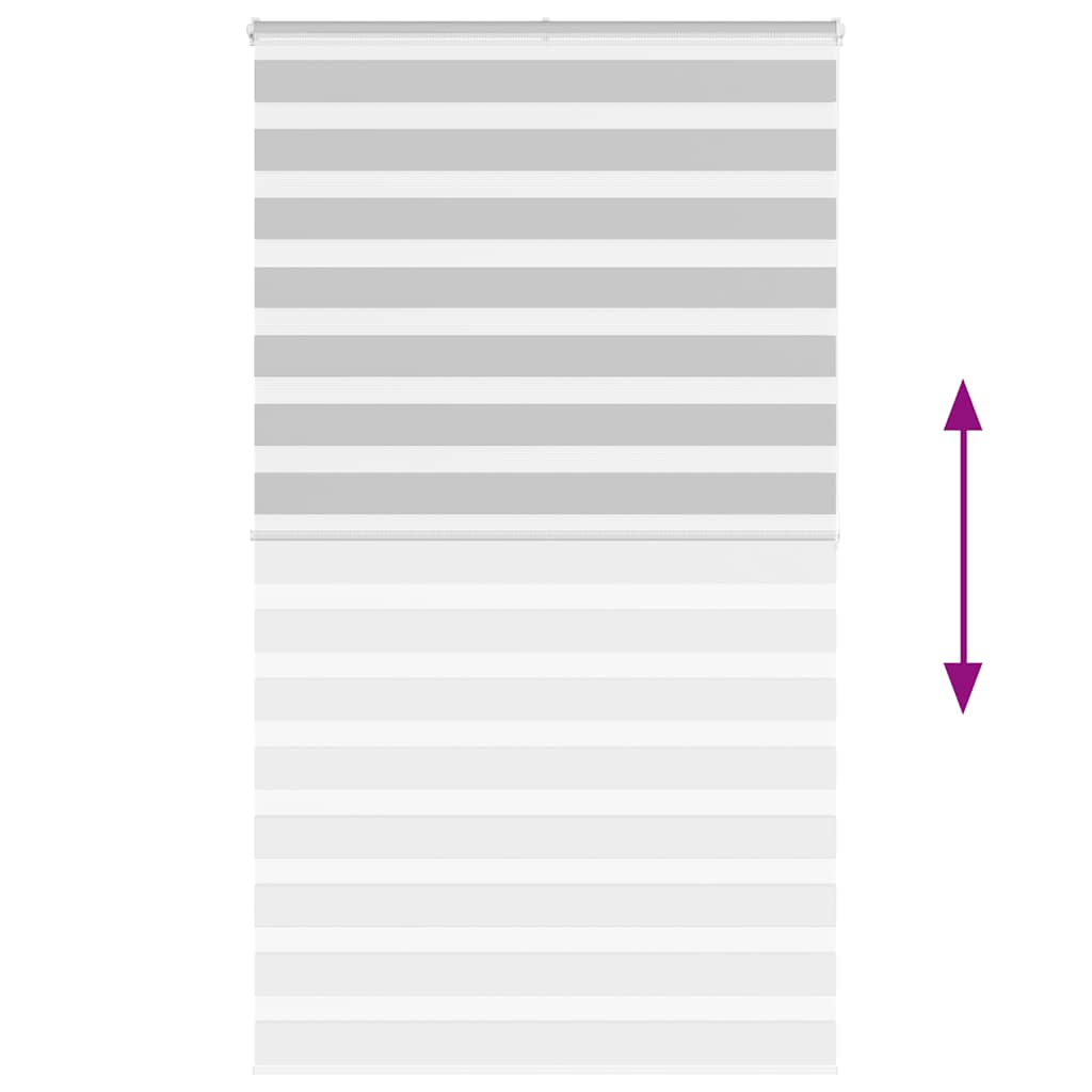 vidaXL Ζέβρα τυφλή Ανοιχτό Γκρι Πλάτος υφάσματος 130,9 εκ. Πολυεστέρας