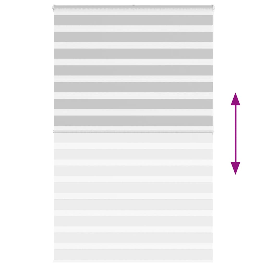 vidaXL Ζέβρα τυφλή Ανοιχτό Γκρι Πλάτος υφάσματος 135,9 εκ. Πολυεστέρας