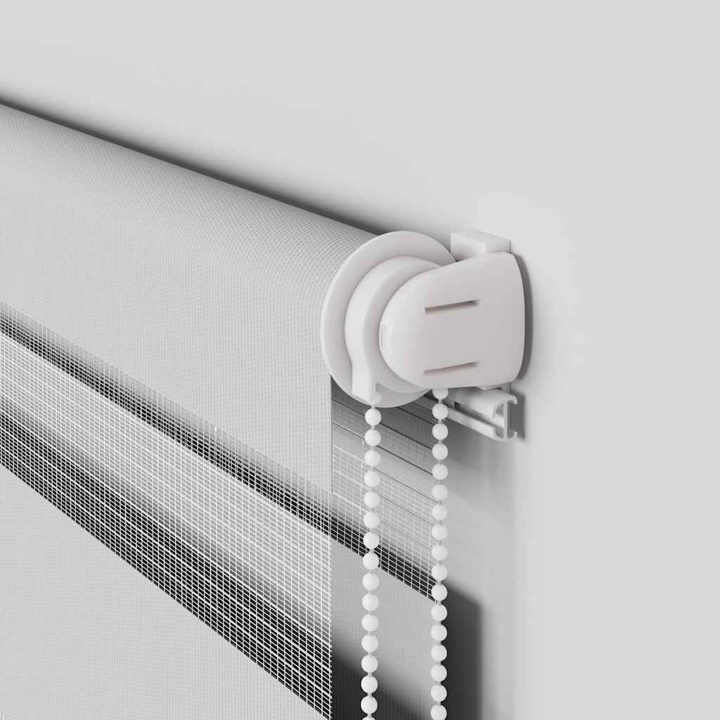 vidaXL Ζέβρα τυφλή Ανοιχτό Γκρι Πλάτος υφάσματος 140,9 εκ. Πολυεστέρας