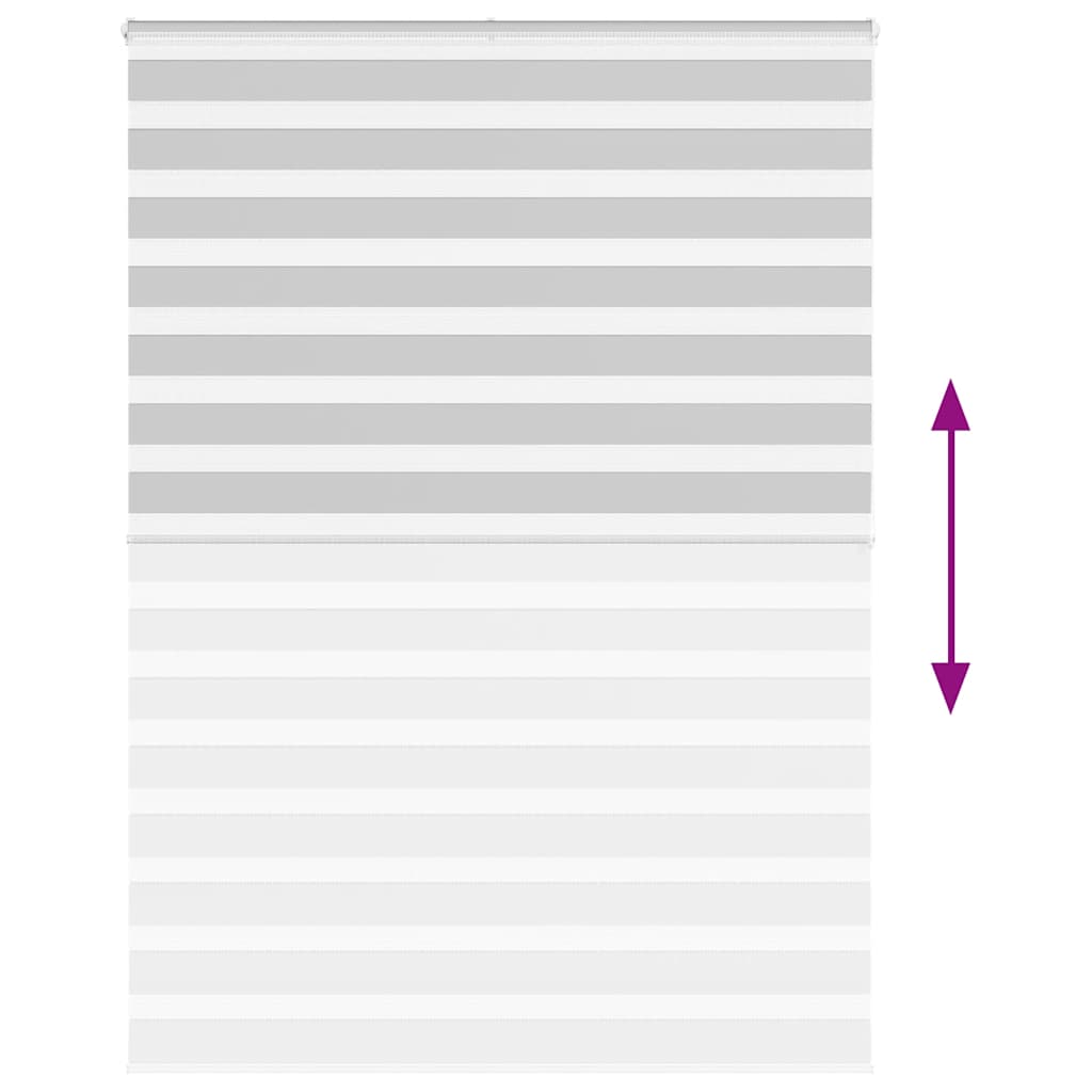 vidaXL Ζέβρα τυφλή Ανοιχτό Γκρι Πλάτος υφάσματος 150,9 εκ. Πολυεστέρας