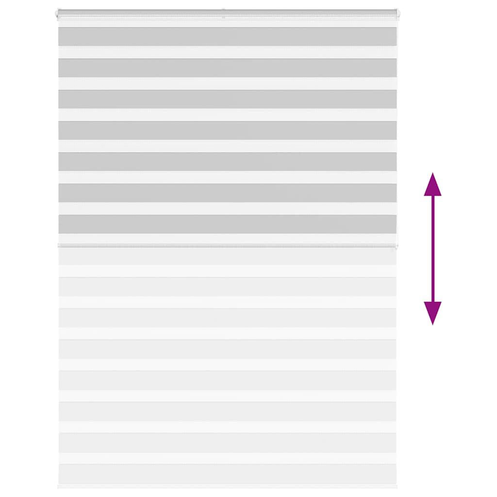 vidaXL Ζέβρα τυφλή Ανοιχτό Γκρι Πλάτος υφάσματος 160,9 εκ. Πολυεστέρας