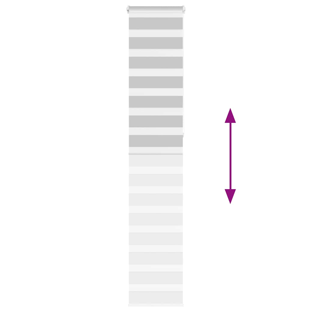 vidaXL Ζέβρα τυφλή Ανοιχτό Γκρι Πλάτος υφάσματος 35,9 εκ. Πολυεστέρας