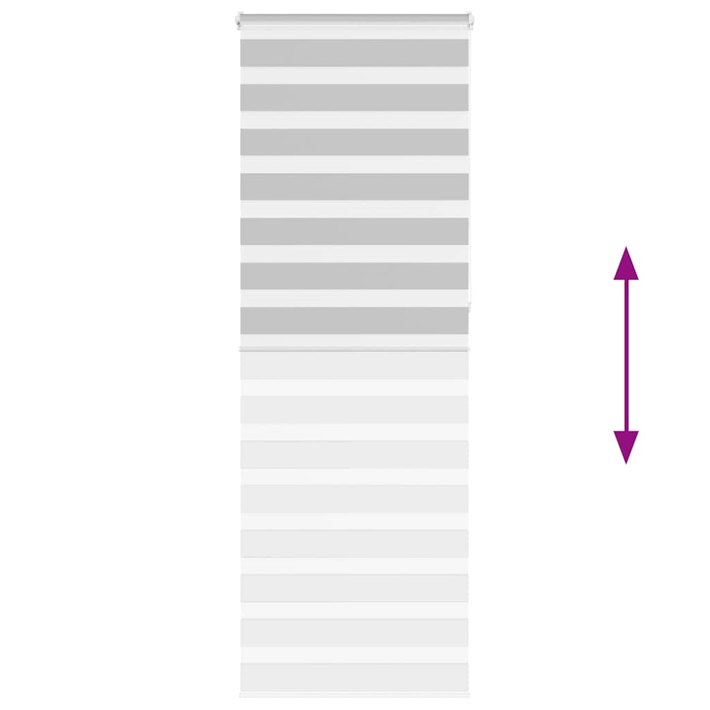 vidaXL Ζέβρα τυφλή Ανοιχτό Γκρι Πλάτος υφάσματος 65,9 εκ. Πολυεστέρας