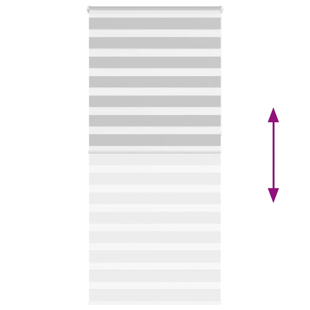 vidaXL Ζέβρα τυφλή Ανοιχτό Γκρι Πλάτος υφάσματος 90,9 εκ. Πολυεστέρας