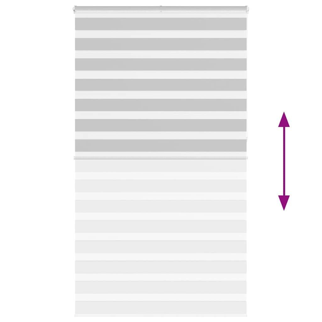 vidaXL Ζέβρα τυφλή Ανοιχτό Γκρι Πλάτος υφάσματος 115,9 εκ. Πολυεστέρας
