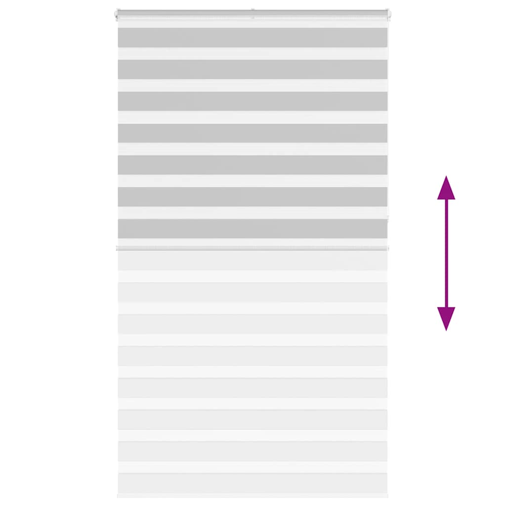 vidaXL Ζέβρα τυφλή Ανοιχτό Γκρι Πλάτος υφάσματος 125,9 εκ. Πολυεστέρας