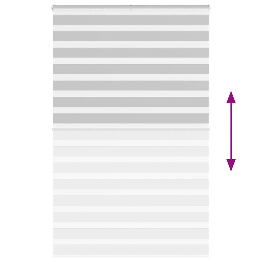 vidaXL Ζέβρα τυφλή Ανοιχτό Γκρι Πλάτος υφάσματος 135,9 εκ. Πολυεστέρας