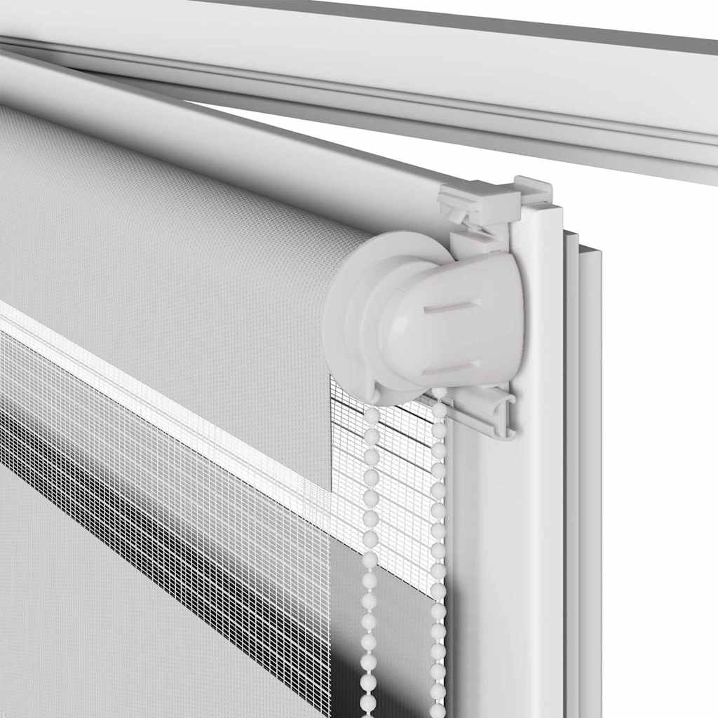 vidaXL Στόρι Ζέβρα Ανοιχτό Γκρι 145x230 εκ. Πλάτος Υφάσματος 140,9 εκ. Πολυεστέρας