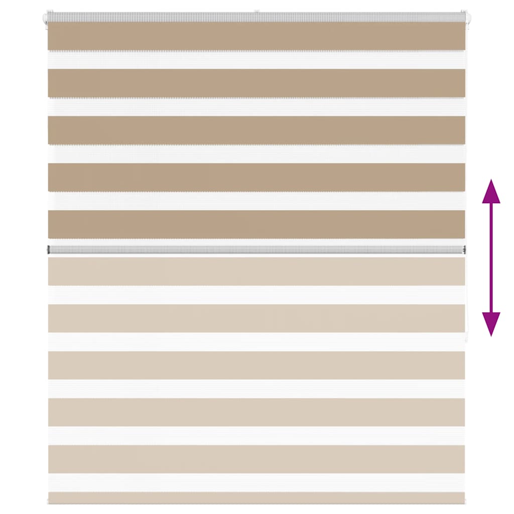 vidaXL Ζέβρα τυφλή 130x150 cm Πλάτος υφάσματος 125,9 εκ. Πολυεστέρας