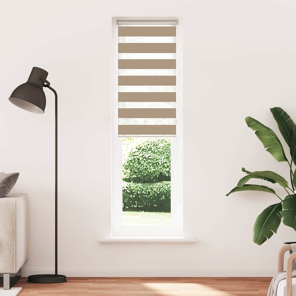 vidaXL Στόρι Ζέβρας Καφέ Άμμου 65x200 εκ. Πλάτος Υφάσματος 60,9 εκ. Πολυεστέρας