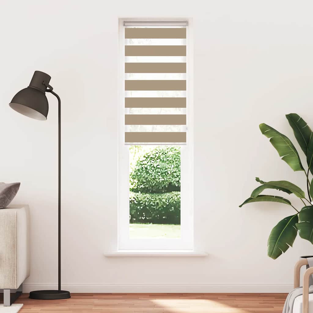vidaXL Στόρι Ζέβρας Καφέ Άμμου 60x230 εκ. Πλάτος Υφάσματος 55,9 εκ. Πολυεστέρας