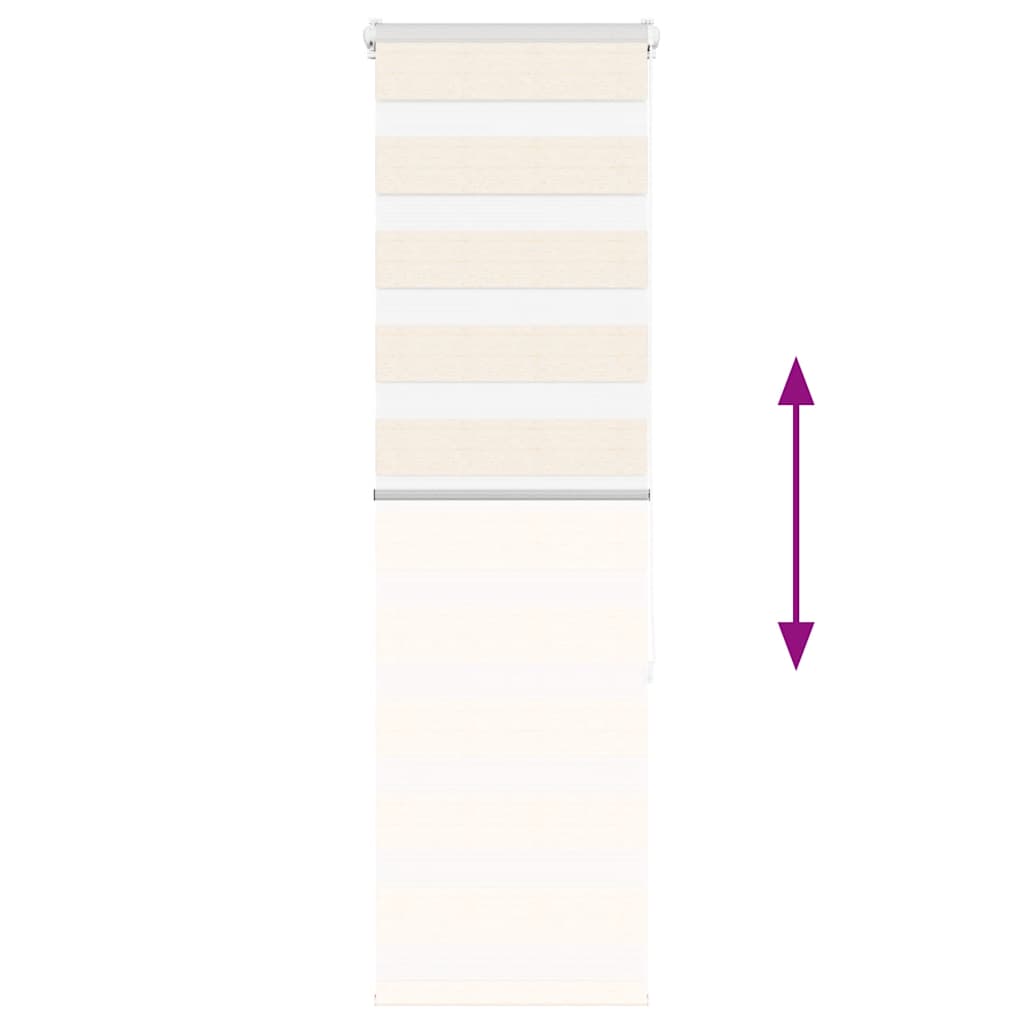 vidaXL Ζέβρα τυφλή μπεζ μάρμαρο Πλάτος υφάσματος 40,9 εκ. Πολυεστέρας