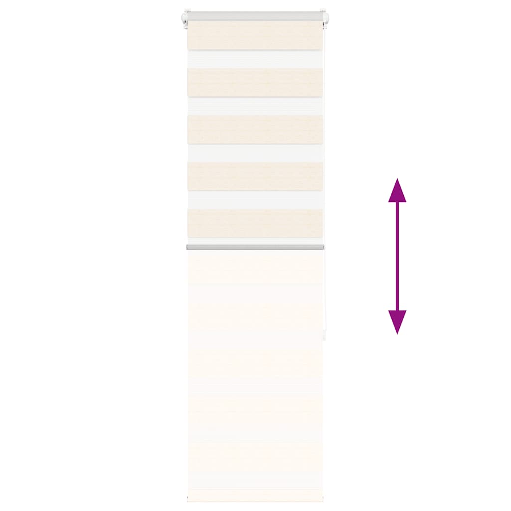 vidaXL Ζέβρα τυφλή μπεζ μάρμαρο Πλάτος υφάσματος 45,9 εκ. Πολυεστέρας