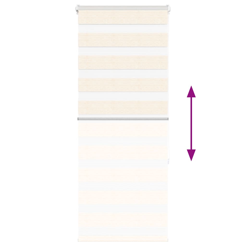 vidaXL Ζέβρα τυφλή μπεζ μάρμαρο Πλάτος υφάσματος 55,9 εκ. Πολυεστέρας