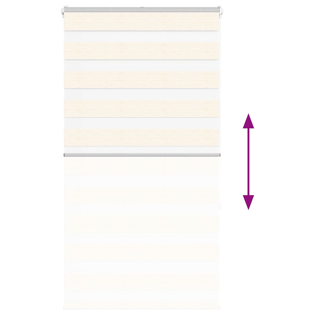 vidaXL Ζέβρα τυφλή μπεζ μάρμαρο Πλάτος υφάσματος 70,9 εκ. Πολυεστέρας