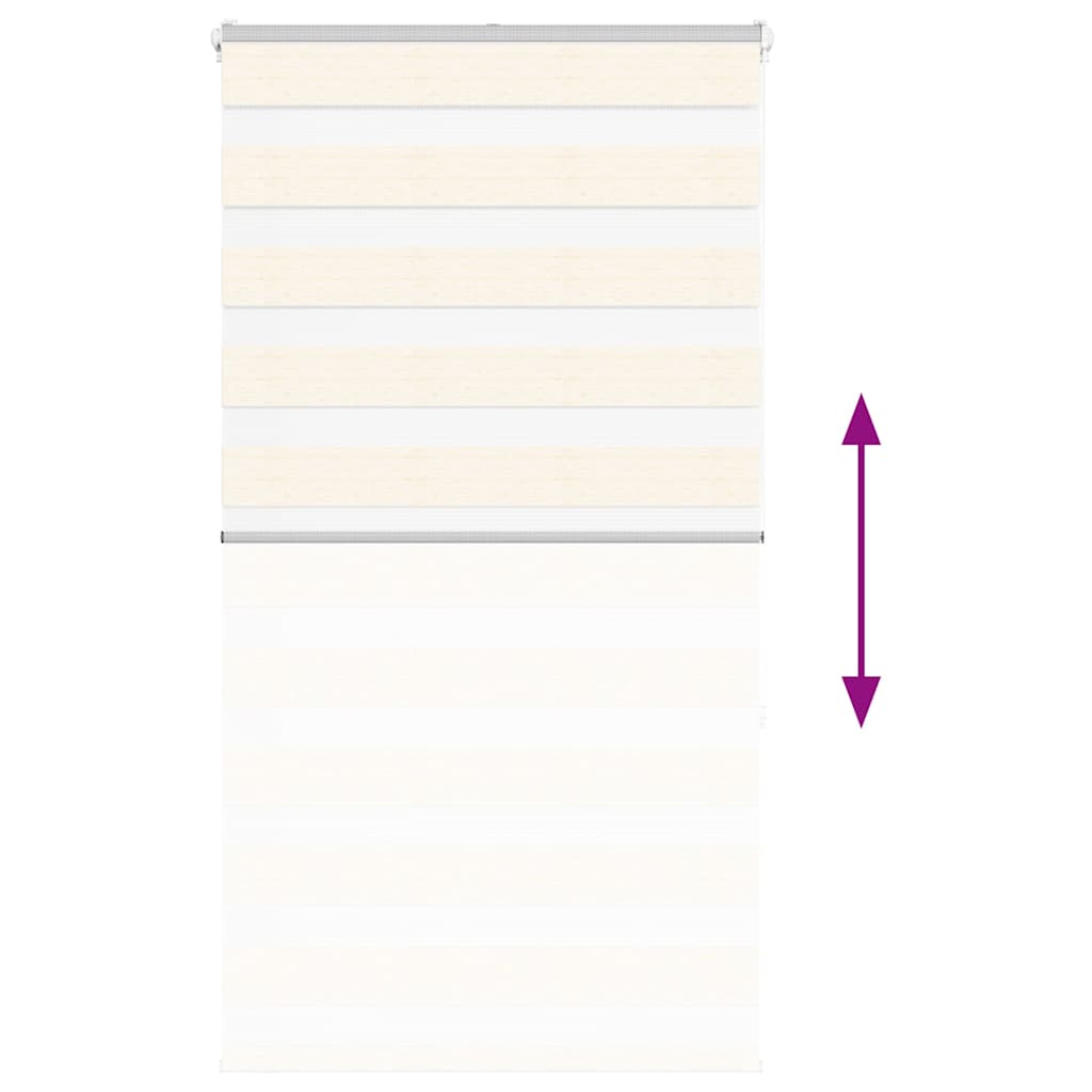 vidaXL Ζέβρα τυφλή μπεζ μάρμαρο Πλάτος υφάσματος 80,9 εκ. Πολυεστέρας