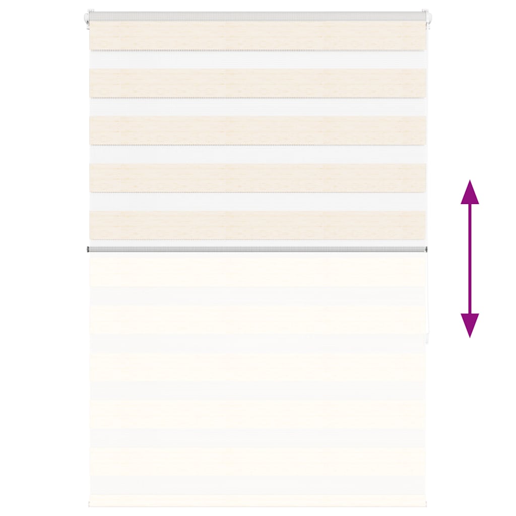 vidaXL Ζέβρα τυφλή μπεζ μάρμαρο Πλάτος υφάσματος 100,9 εκ. Πολυεστέρας