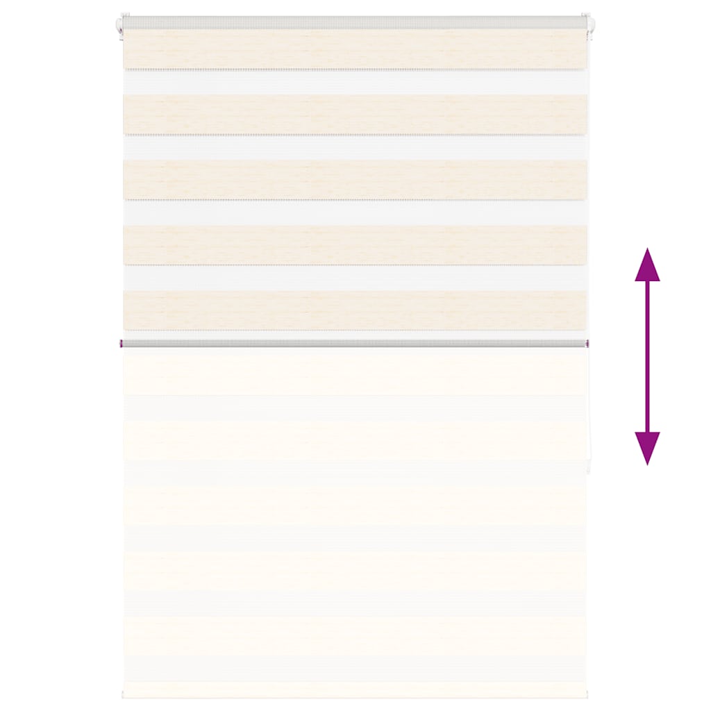 vidaXL Ζέβρα τυφλή μπεζ μάρμαρο Πλάτος υφάσματος 105,9 εκ. Πολυεστέρας