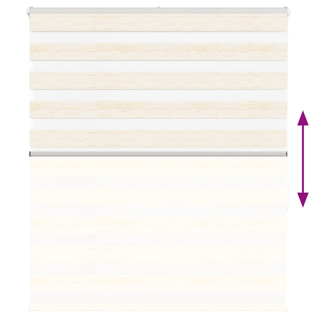 vidaXL Ζέβρα τυφλή μπεζ μάρμαρο Πλάτος υφάσματος 125,9 εκ. Πολυεστέρας