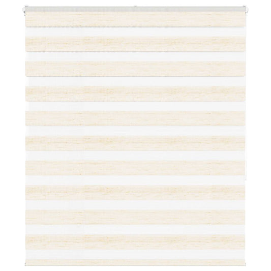 vidaXL Ζέβρα τυφλή μπεζ μάρμαρο Πλάτος υφάσματος 130,9 εκ. Πολυεστέρας